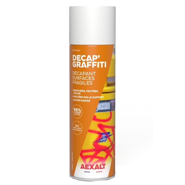 Décapant graffitis pour surfaces fragiles - Decap'graffiti Aexalt - aérosol de 650 ml