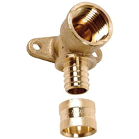 Raccord PER coudé femelle 1/2" en applique à sertir par glissement - pour tube Ø 20 mm