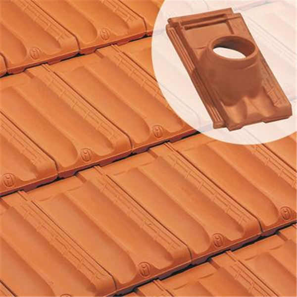 Tuile à douille en terre cuite - Marseille Poudenx - diamètre 120 mm - Rouge