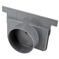 Fond de naissance pour caniveau Connecto/Kenadrain - diamètre 100 mm - Gris clair