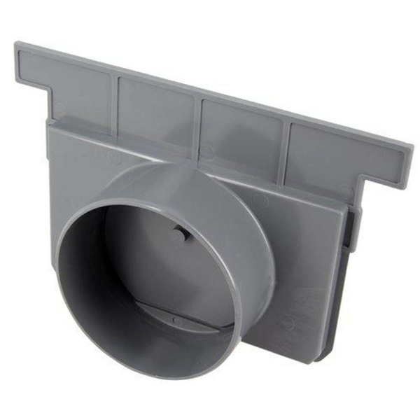 Fond de naissance pour caniveau Connecto/Kenadrain - diamètre 100 mm - Gris clair