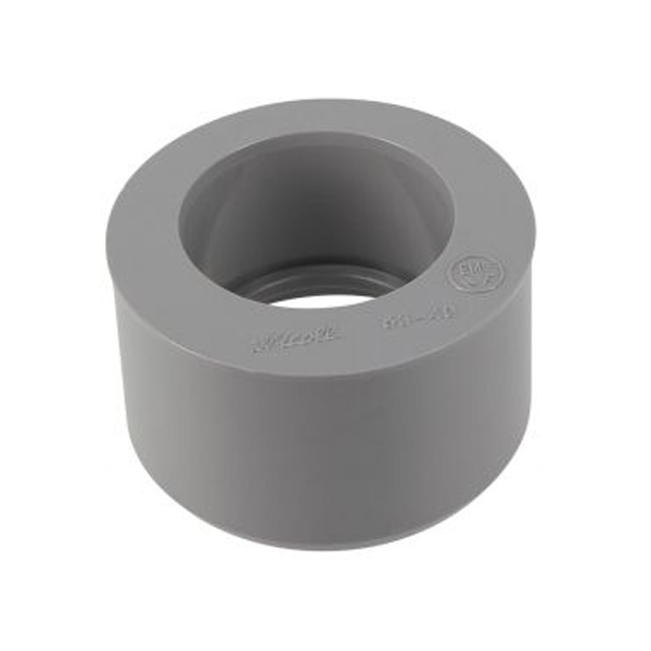 Tampon de réduction simple à coller Nicoll L4 - eaux usées et vannes - mâle/femelle - PVC - diamètre 63/40 mm