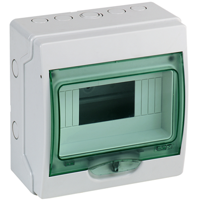 Mini coffret étanche Schneider Kaedra pour appareillage modulaire - en saillie - 8 modules - gris clair - IP65