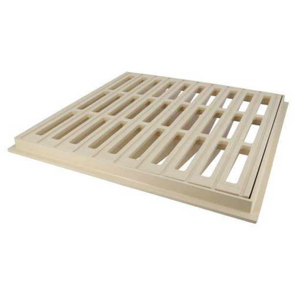 GRILLE DE SOL AVEC CADRE 400 X 400 SABLE