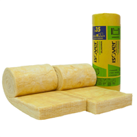 Rouleau de laine de verre pour bardage métallique double peau - Isover Cladirol 35 - R= 3,80 m².K/W - 4,50 M x 0,51 M - ép. 133 MM