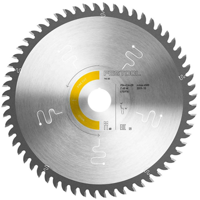 Lame scie circulaire Festool Wood Rip Cut Ø254x2,4x30 60 Dents