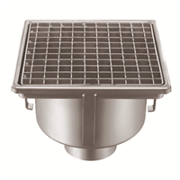 SIPHON 255X255 SORTIE VERT 100 MM CAILLEBOTIS PANIER CLOCHE 25100EPC