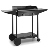 Chariot roulant acier tablettes rabattables CHOA60 pour plancha Forge Adour Origin 60 - Noir
