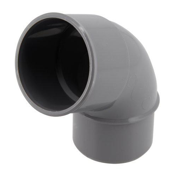 Coude 67°30 à coller pour évacuation des eaux - Raccord mâle-femelle - Diamètre Ø 50 mm - Techtan - Gris
