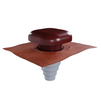 Chapeau de ventilation de toit avec moustiquaire diamètre 80 à 160 MM - PVC Tuile