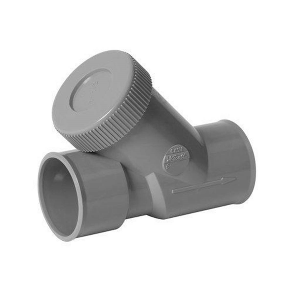 Clapet anti-retour Nicoll pour évacuation des eaux usées - Diamètre 40 mm - Angle 45° - PVC - Gris