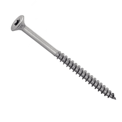 Vis pour aggloméré tête fraisée six lobes filetage total inox A2 TX20 4x25 - boîte de 200