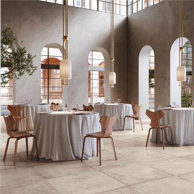 Carrelage intérieur effet pierre en grès cérame - Château - 80,0 CM x 80,0 CM - ép. 9,00 MM - Ivoire