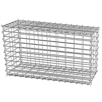 Gabion en kit à remplir avec montage en hélice - Zinc-Alu galvanisé - 50x30x50 cm - Maille 10x5 CM - Diam. 4.5 MM