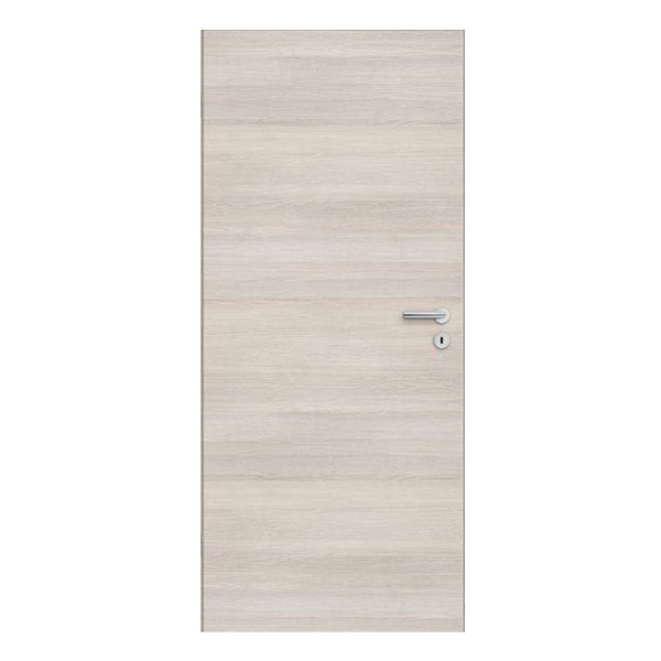 Porte aspect bois à veinage horizontal - Verso Crema - Main droite - 203.6 CM x 83 CM - Crème