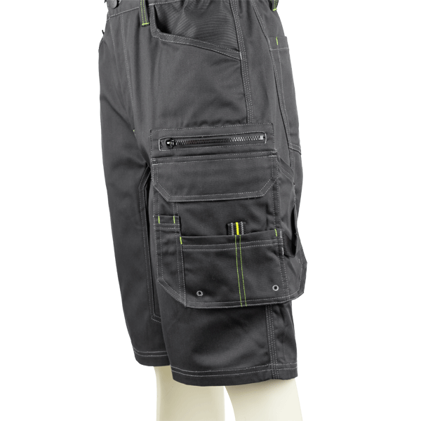 Short de travail homme coton/polyester triple surpiqûre et multipoches - Barva Anthracite - Taille XL