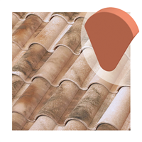 Fronton à bourrelet de rive à rabat Tejas Borja - tuile mécanique et canal - coloris Nature Lamalou