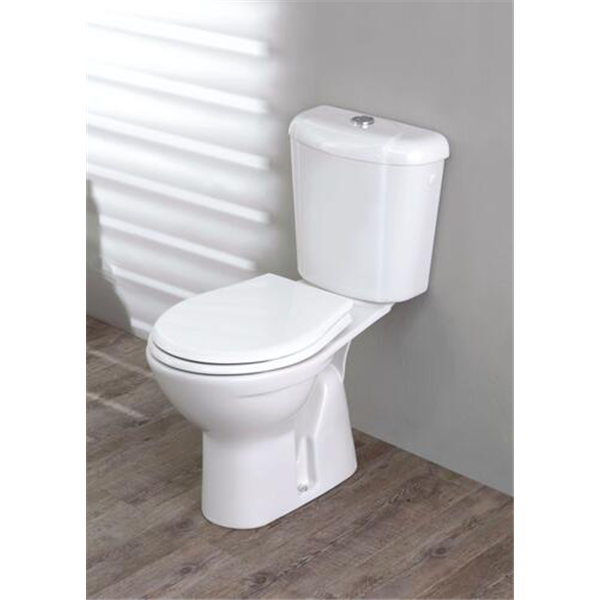 Pack WC au sol standard normé NF - Double commande 3/6 litres - Abattant double