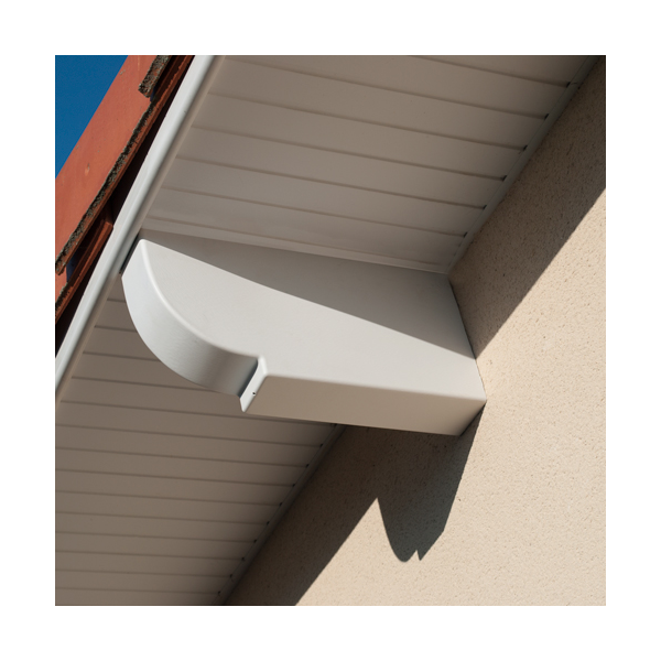 Protège panne Bourgogne pour charpente traditionnelle - Larg. 90 MM x Haut. 250,00 MM - Long. 600,0 MM - Blanc