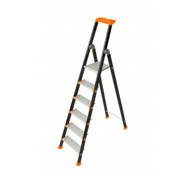 Marchepied 6 marches extra confort - Kolos Tubesca - Hauteur d'accès 3,36 m - Aluminium peint