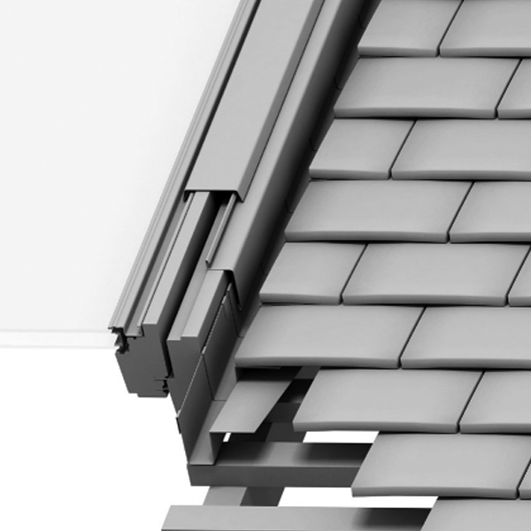 Raccord EDP pour fenêtre de toit Velux MK04 - 78,0 CM x 98,0 CM - pour petite tuiles plates en pose traditionnelle