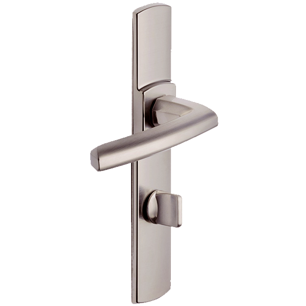 Ensemble poignée de porte à condamnation Vachette Scult - platine - entraxe fixation 195 mm - carré 7 mm