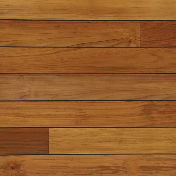 Parquet salle de bain Teck Navylam + pré-huilé - double joint intégré - larg. 88 MM - ép. 9,00 MM - long. variable