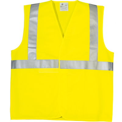 Gilet haute visibilité Yard Coverguard avec fermeture centrale par scratchs jaune - Taille XL