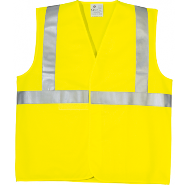 Gilet haute visibilité Yard Coverguard avec fermeture centrale par scratchs jaune - Taille XL
