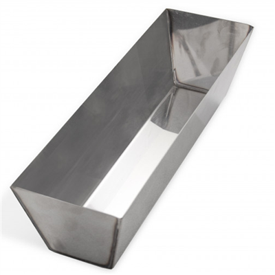 Bac à enduit en acier inox Edma - Longueur du fond 33 cm - Hauteur 7,5 cm