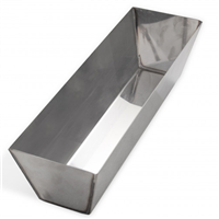 Bac à enduit en acier inox Edma - Longueur du fond 33 cm - Hauteur 7,5 cm