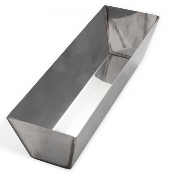 Bac à enduit en acier inox Edma - Longueur du fond 33 cm - Hauteur 7,5 cm