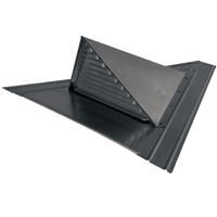 Chatière triangulaire traditionnelle en zinc pour couverture en ardoise VMZINC PCH3T - aspect Anthra-Zinc