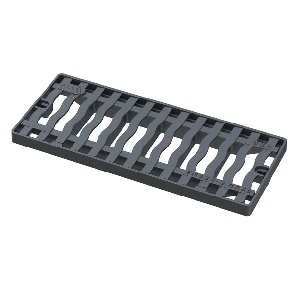 Grille avaloir en fonte avec cadre renforcé C250 PMR - 768 x 320 mm - ouverture libre 750 x 245 mm