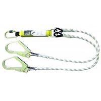 Longe double avec absorbeur d'énergie Levac diamètre 12 mm longueur 1.5 m