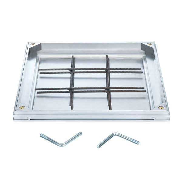 REGARD ALUMINIUM 500X500 DOUBLE JOINT A GARNIR CLASSE B125 TSAD50.80