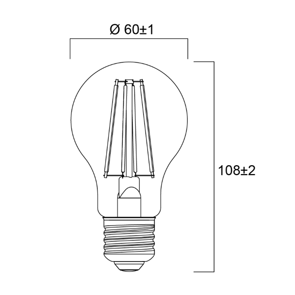 Ampoule LED ToLEDo Retro Ø60 7W 806 lumens culot E27 - Sylvania - Blanc froid