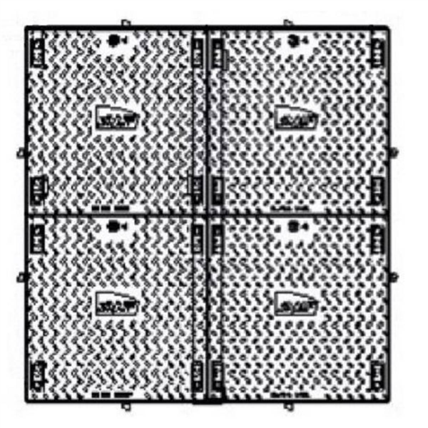 Trappe Unifi{ SNCF 4 tampons (OL 119x115) B125