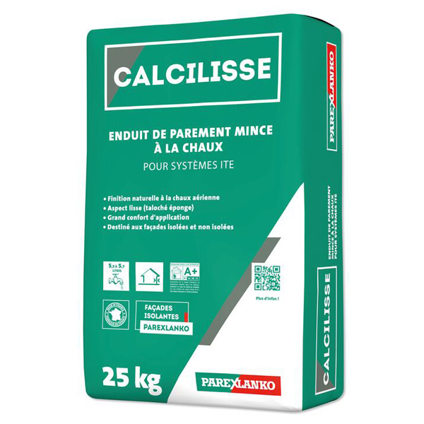 Enduit de parement mince CALCILISSE Parex à la chaux aérienne - Blanco Sac de 25 kg