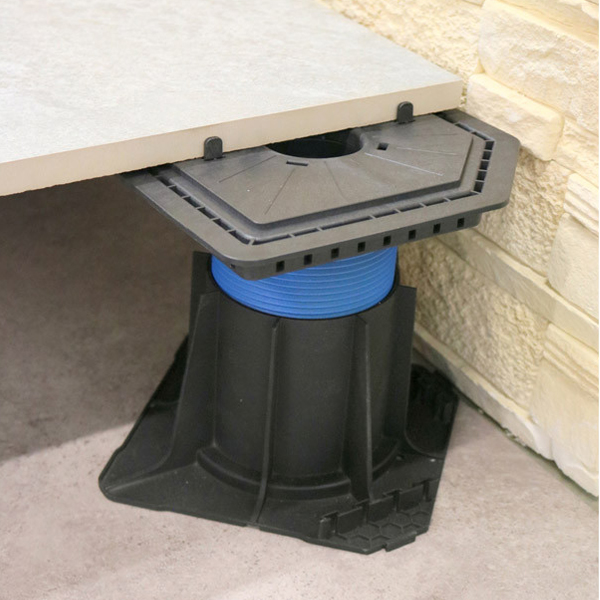 Plaque à dalle pour plot terrasse Cleman Jouplast - 218,0 MM x 218 MM - ép.25,00 MM - Lot de 10 pièces