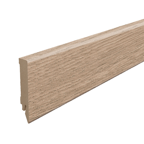 Plinthe MDF pour parquet stratifié Egger - Hauteur 80 mm - Ép.14 mm - Longueur 2,40 m - Chêne Florence