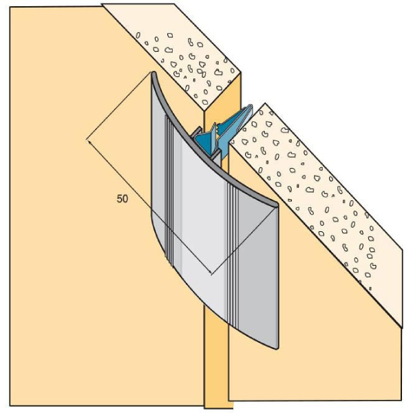 Couvre-joints plat PVC PC10 Parex - Ivoire - L. 3 ml