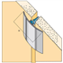 Couvre-joints plat PVC PC10 Parex - Ivoire - L. 3 ml