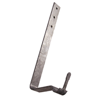 Crochet équerre pour gouttière Nantaise - pose sur chevron - acier galvanisé - relevé 8 mm