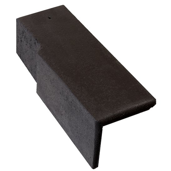 Demi-tuile de rive universelle gauche en béton - Innotech - Ardoise - 42 x 14.5 cm