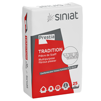 Plâtre fin à prise rapide pour éléments de moulage - Prestia Tradition Siniat - Sac de 25 kg