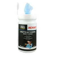 Lingettes nettoyantes mains et surfaces parfum agrumes - Essentiel Pro Aexalt - boîte de 80 lingettes