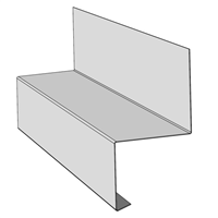 Larmier pour bardage métallique Clipeo Bacacier - Longueur 2,10 M - Azuro