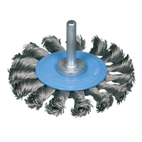 Brosse circulaire abrasive en acier sur tige Osborn diamètre 75 mm épaisseur 8 mm tige 6
