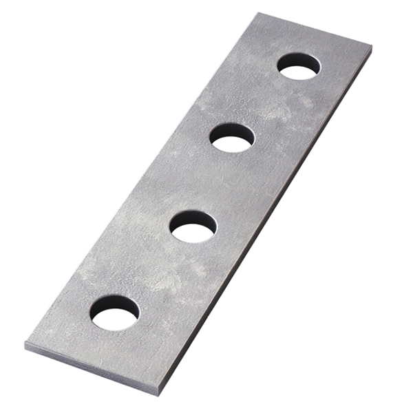 Plaque de liaison pré-percée CQFD - 100 x 15 mm - épaisseur 2 mm - acier zingué